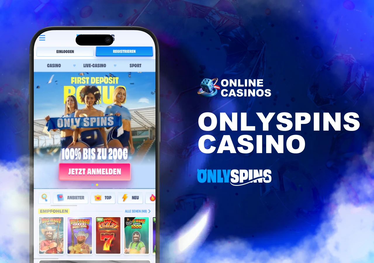 Detaillierte Bewertung von OnlySpins Casino mit Schwerpunkt auf schnellen Auszahlungen und moderner Spielauswahl