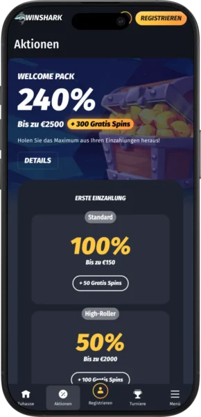 Winshark Casino Bonusseite